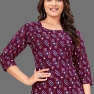 Women Fabric Printed Straight Kurti