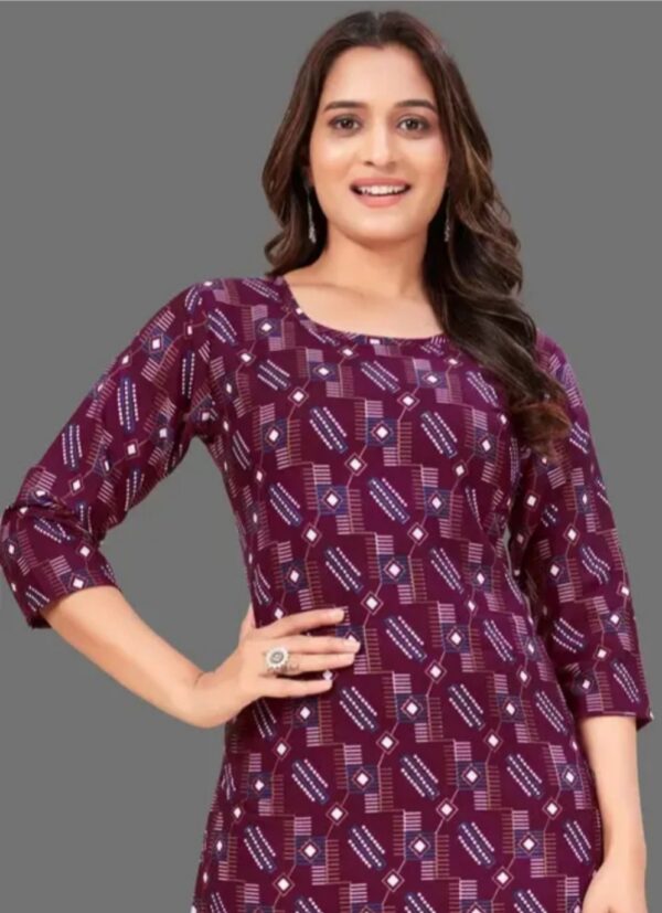 Women Fabric Printed Straight Kurti