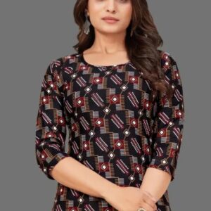 Women Fabric Printed Straight Kurti