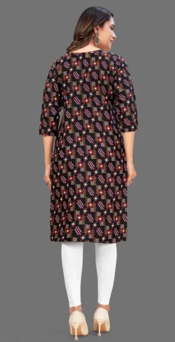 Women Fabric Printed Straight Kurti - Image 2